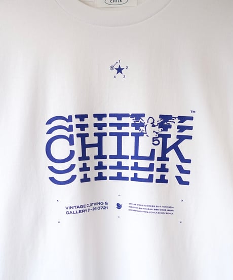 CHILK 5th anniversary T-shirt (WHITE) × sticker set