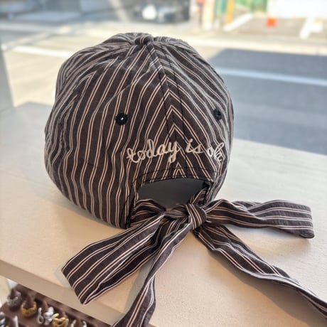 2607HW071(S) / Back Ribbon Stripe Cap（Black）