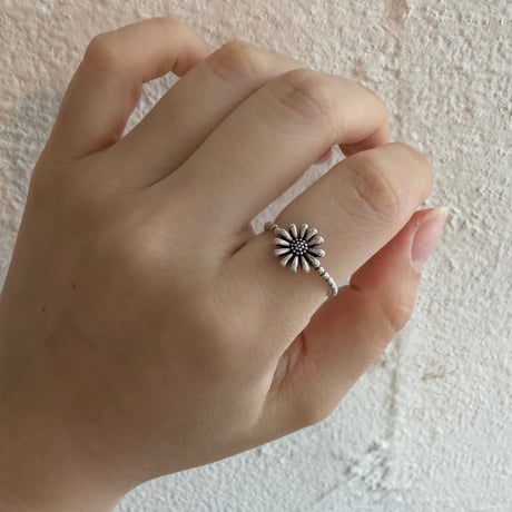 2508RG0675 / Ball line mini Daisy ring（Silver）