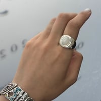 2603RG0751 / White oval stone ring（Silver）