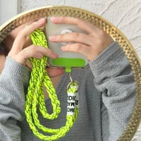 2608GS074(S)/ Multicolored Smartphone Strap (Neon Yellow)