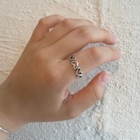 2608RG0829 / Heart shape line ring（Silver）