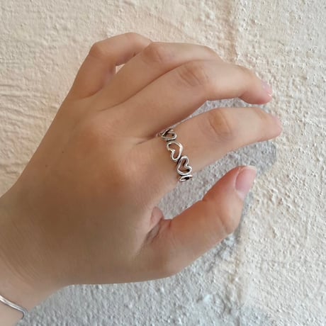 2608RG0829 / Heart shape line ring（Silver）