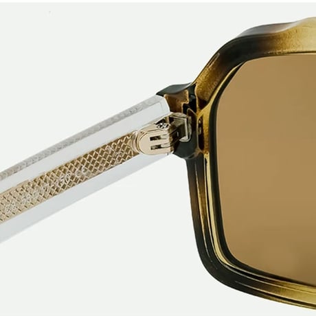 【 Select 】Vintage Retro Pilot High Quality Sunglasses (Amber Clear/Green)