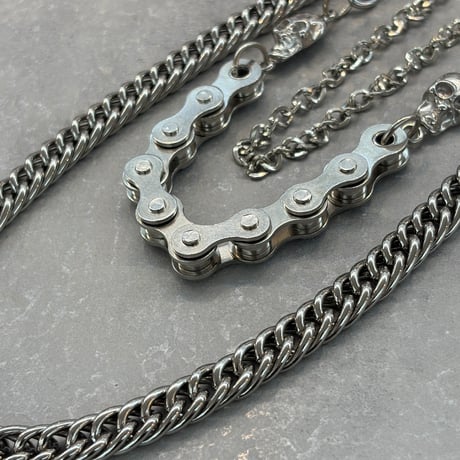 【Select】IM26AC_WC012 / Skull & Bike Chain Wallet Chain（Silver）