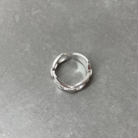 2610RG0849 /  Irregular Circle Chain  ring （Silver）