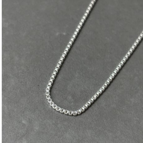 2610NC0411 / Slim Box Chain Necklace（Silver）