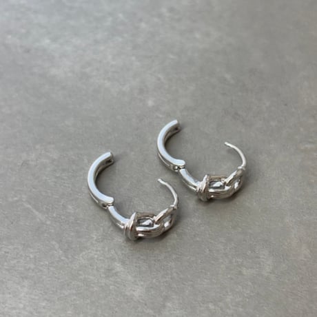 2610PR0862 / Knot Detail Hoop Pierce（Silver）