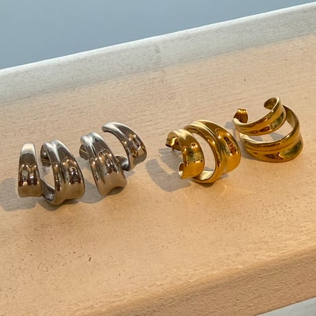 2607PR0850 / Double Curve Hoop pierce（Gold）