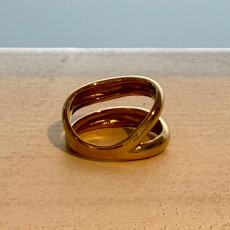 2607RG0815 / Wave Double Line ring（Gold）