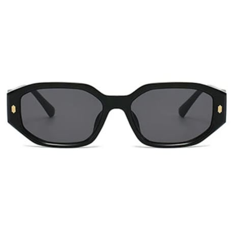 【 Select 】Retro Rivet Sunglasses (Black/Grey）