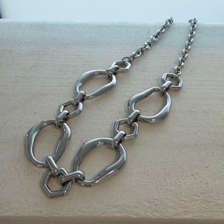 2608NC0404 / Half craft chain Necklace（Silver）