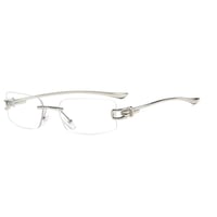 【 Select 】Rectangle Rimless Sunglasses(Silver/Clear)