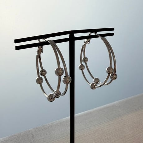 2610PR0861 / Layered Ball Hoop Pierce（Silver）