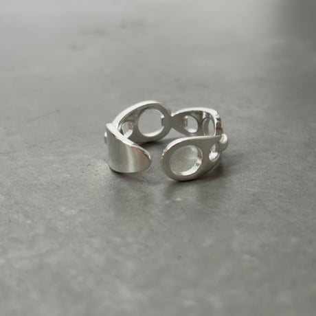 2610RG0849 /  Irregular Circle Chain  ring （Silver）