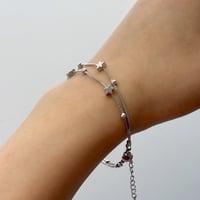 2608BR0146 / Dot star chain bracelet（Silver）