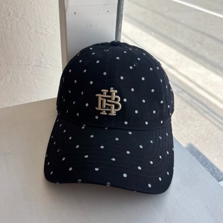 2607HW072(S) / Dot  Initial Embroidery Cap（Black）
