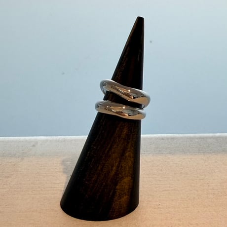 2607RG0815 / Wave Double Line ring（Silver）