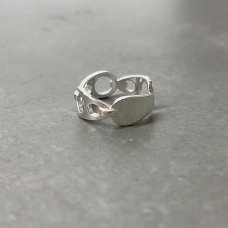 2610RG0849 /  Irregular Circle Chain  ring （Silver）