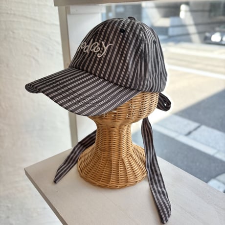 2607HW071(S) / Back Ribbon Stripe Cap（Black）