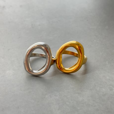 2608RG0819  / Wave oval design ring（Silver）