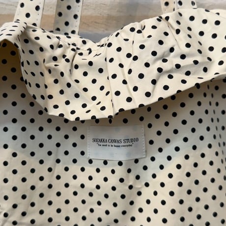 2607BG055(S)/ Dot Lace Tote Bag（White）