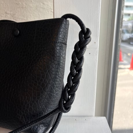 2608BG052(S) / Mini sholder fake leather bag (Black)