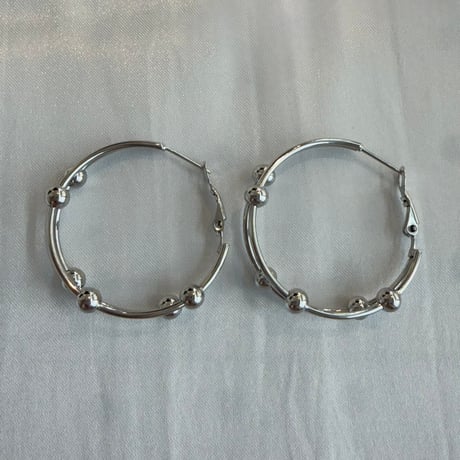 2610PR0861 / Layered Ball Hoop Pierce（Silver）