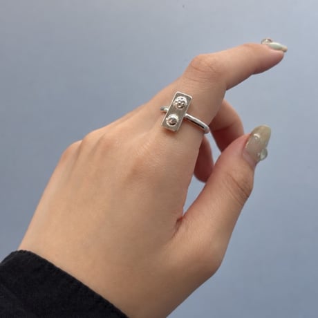 2609RG0839 /  Rectangle plate ring （Silver）