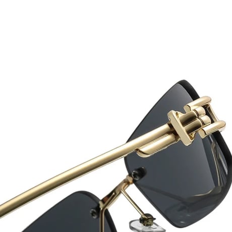 【 Select 】Rectangle Rimless Sunglasses(Silver/Clear)