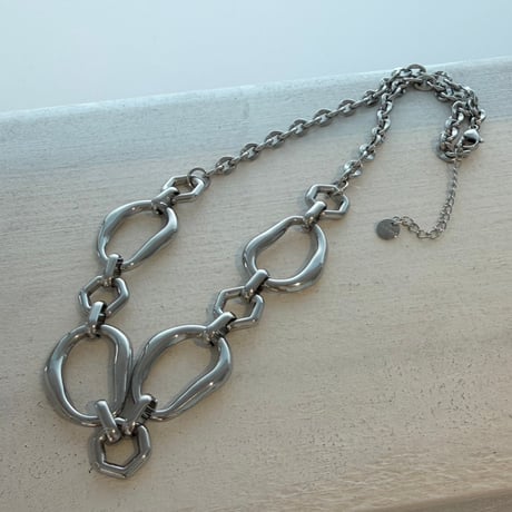 2608NC0404 / Half craft chain Necklace（Silver）