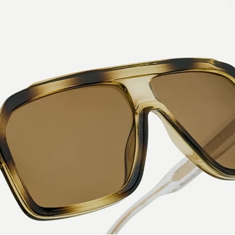 【 Select 】Vintage Retro Pilot High Quality Sunglasses (Amber Clear/Green)