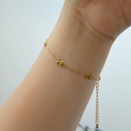 2606BR0142 / Mini Ribbon motif Bracelet（Gold）