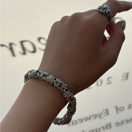 2607BR0143/ Volume Rope Chain bracelet（Silver）