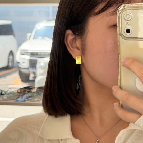 2608PR0856 / Square hoop Pierce（Gold）
