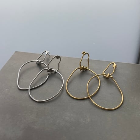 2608PR0853 / Nuance Knot Hoop pierce（Silver）