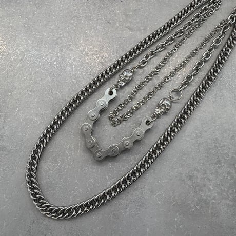【Select】IM26AC_WC012 / Skull & Bike Chain Wallet Chain（Silver）