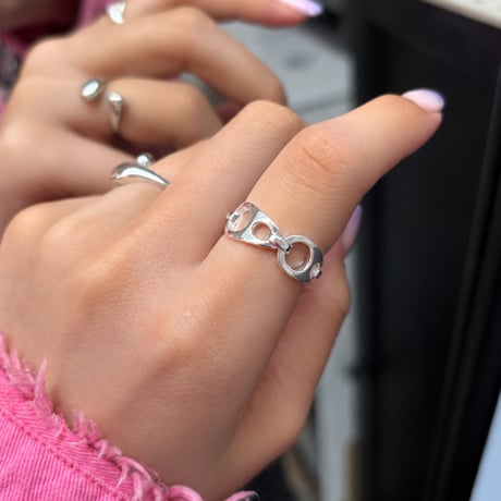2610RG0849 /  Irregular Circle Chain  ring （Silver）