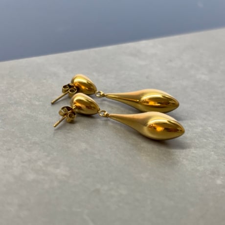 2609PR0858 / Double Teardrop Metal Pierce（Gold）