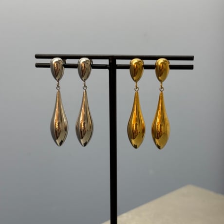 2609PR0858 / Double Teardrop Metal Pierce（Gold）