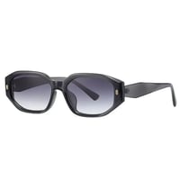 【 Select 】Retro Rivet Sunglasses (Grey/Grey Gradation）