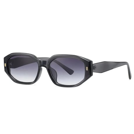 【 Select 】Retro Rivet Sunglasses (Grey/Grey Gradation）