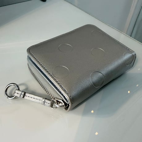 2609GS077 (S)/ Embossed Dot Two-fold Wallet（Silver）