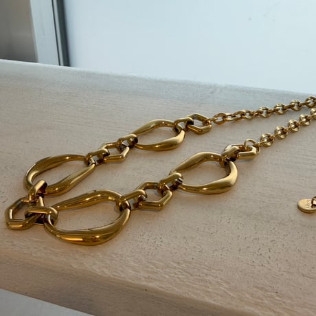 2608NC0404 / Half craft chain Necklace（Gold）