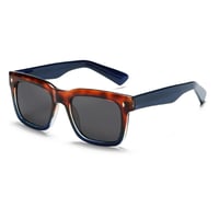 【 Select 】Retro Square Polarized Sunglasses (Demi Navy/Grey)