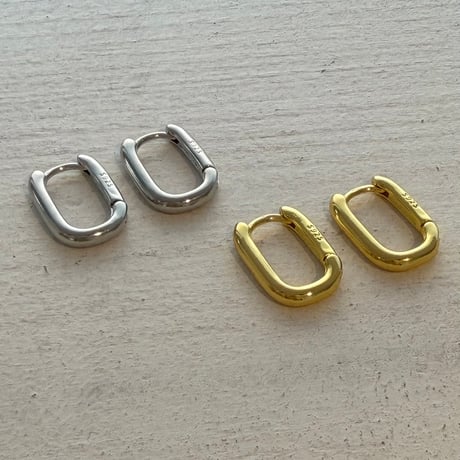 2608PR0857 / Mini oval hoop Pierce（Silver）
