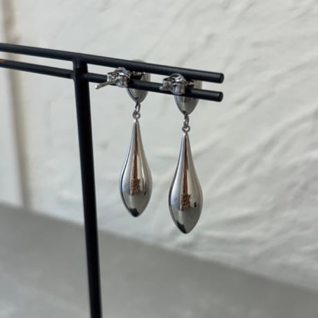 2609PR0858 / Double Teardrop Metal Pierce（Silver）