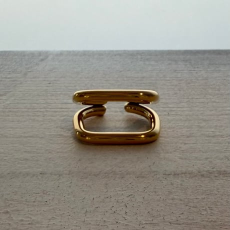 2610RG0844 / Square Double Line ring （Gold）