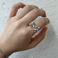 IM26AC_RG065 / Double flower motif ring（Silver）