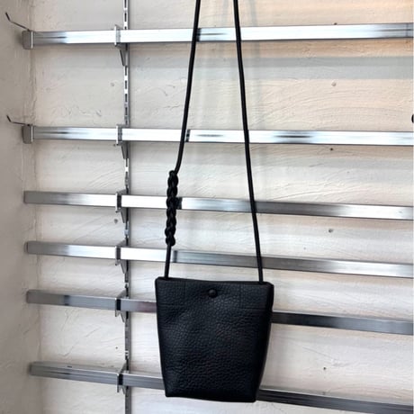 2608BG052(S) / Mini sholder fake leather bag (Black)